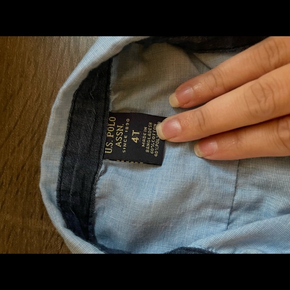 US Polo boys button up shirt. Light blue. Good condition. Size 4T - Picture 2 of 3